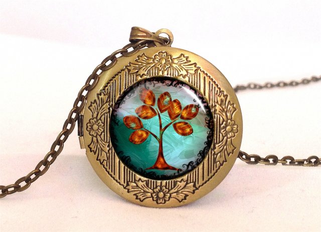 Złote drzewo - sekretnik z łańcuszkiem - Egginegg