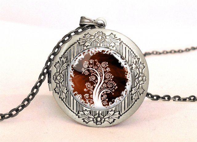 Zimowe drzewo 0606 - sekretnik z łańcuszkiem - Egginegg