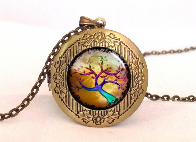 Jesienne drzewo - sekretnik z łańcuszkiem - Egginegg