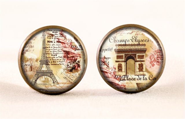 Paryż - kolczyki sztyfty - Egginegg