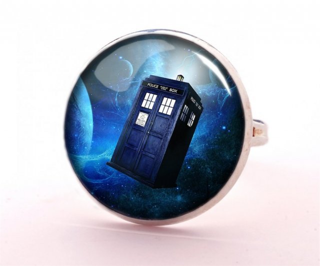 Tardis -  pierścionek regulowany - Egginegg