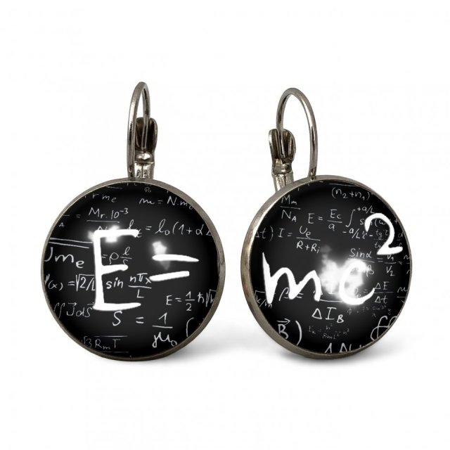 E=mc2 - duże kolczyki wiszące - Egginegg