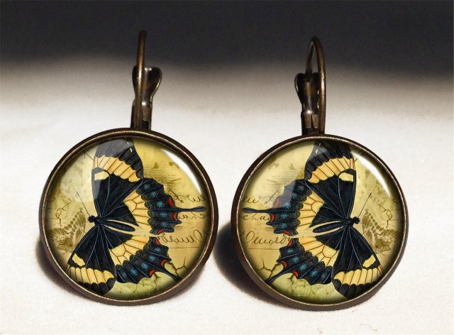 Motyle - duże kolczyki wiszące - Egginegg