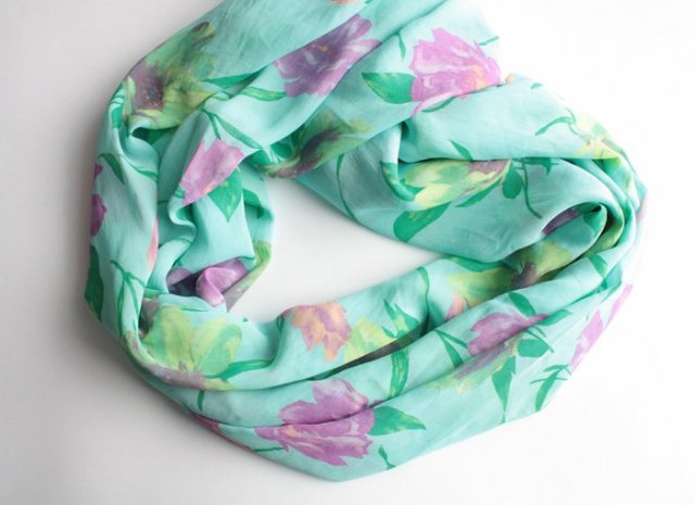 wiosenny piękny szal vintage