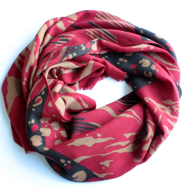 Duży szal retro wzory