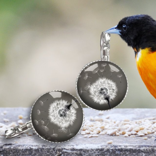 DMUCHAWIEC kolczyki z grafiką w szkle