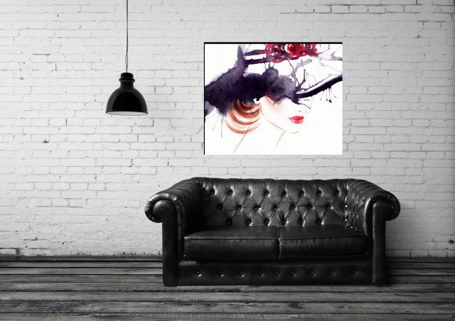 Obraz dziewczyna z kapeluszem