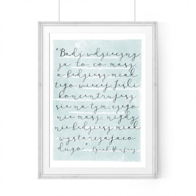 Plakat-(...)Bądź wdzięczny za (...)Oprah-A3