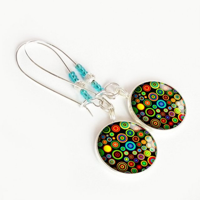 Kolczyki Color Circles- ELEGANCKIE I WYJĄTKOWE KOLCZYKI WISZĄCE