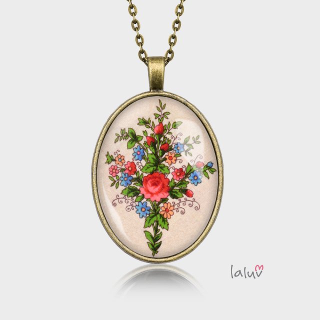 Medalion owalny DZIKA RÓŻA