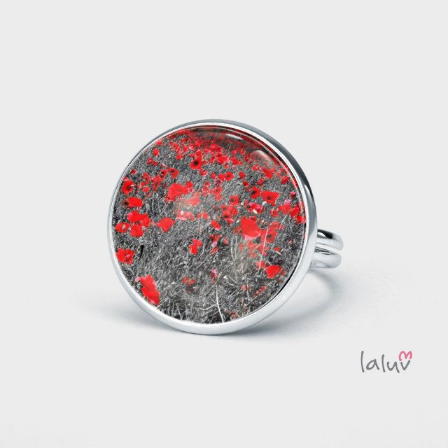 Pierścionek POLE MAKOWE