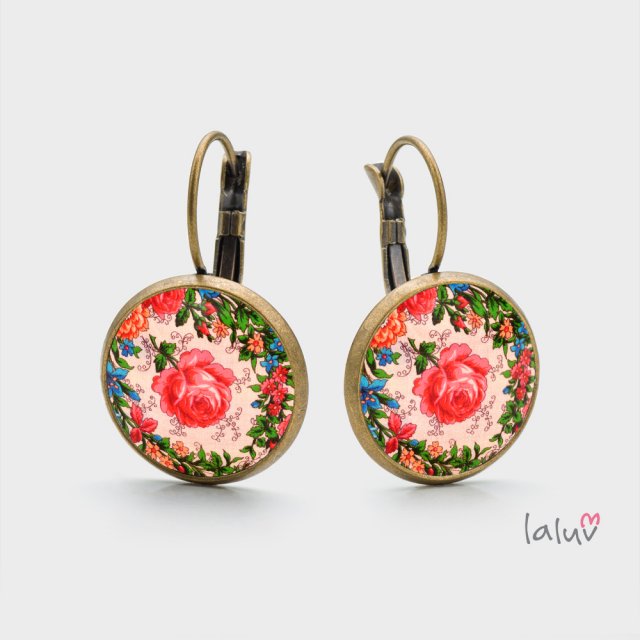 Kolczyki wiszące DZIKA RÓŻA