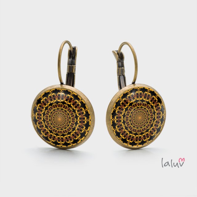 Kolczyki wiszące ORANGE MANDALA