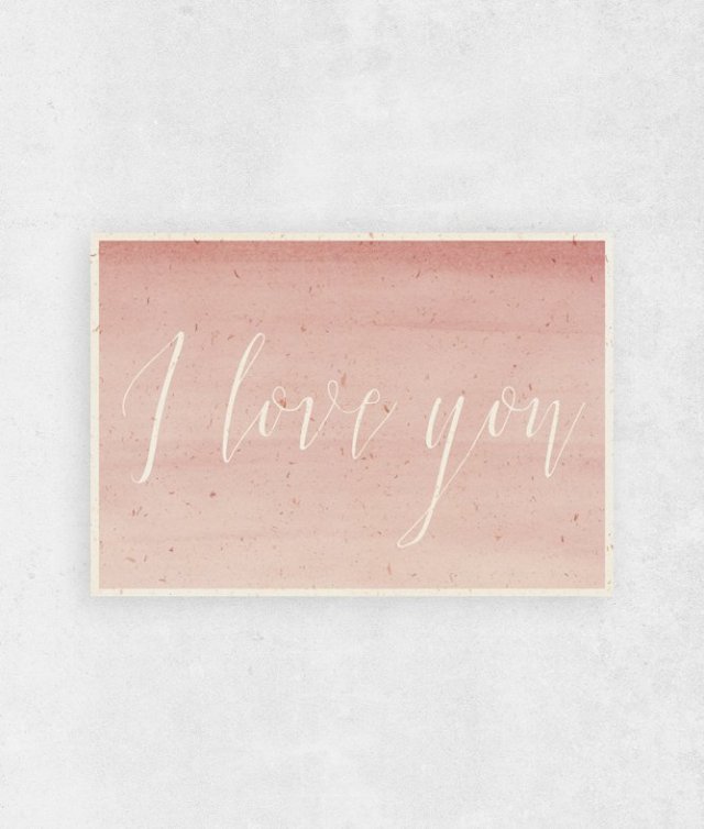 Karta -  love you | A5 | Papier dekoracyjny