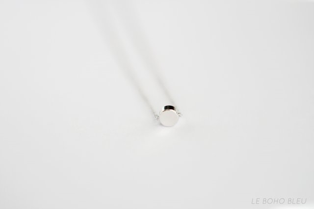 Rhodium Plated Tiny Dot Necklace