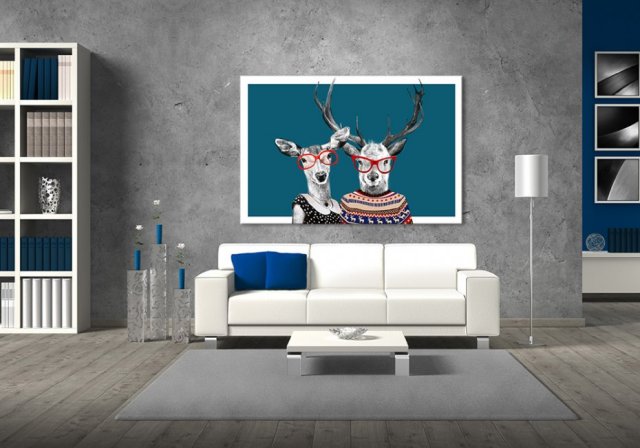 OBRAZ NA PŁÓTNIE 120x80cm LOVE 02-100