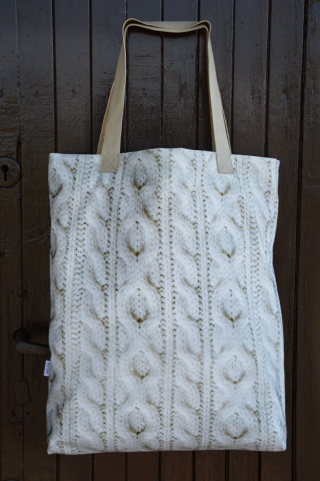 Torba Mr.m wool warkocz/uszy skóra naturalna