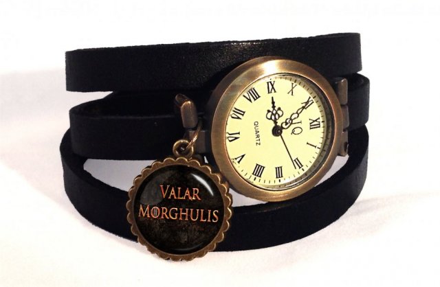 Valar Morghulis - zegarek / bransoletka na skórzanym pasku - Egginegg