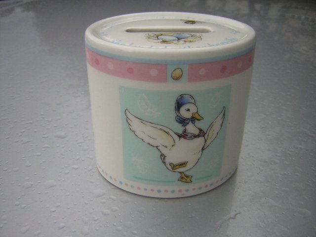 Wedgwood - JEMIMA PUDLE -DUCK 2003 Frederick Warne &Co.kolekcjonerska porcelanowa skarbonka