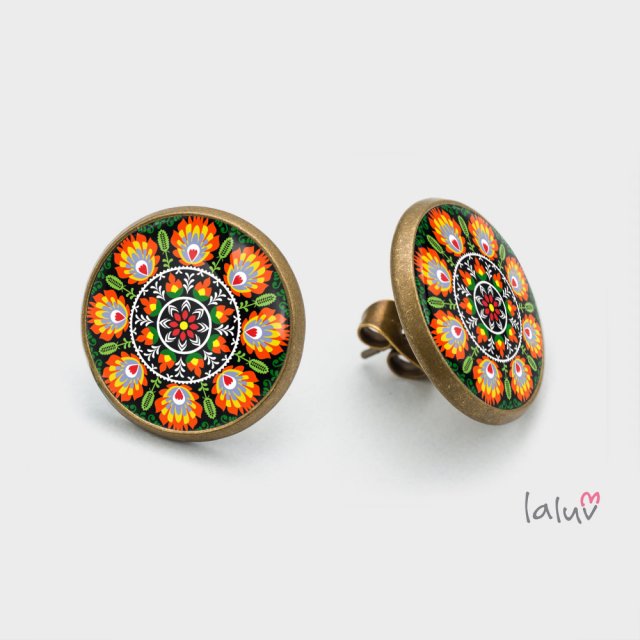 Kolczyki sztyfty ŁOWICKIE