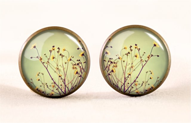 Polne kwiaty - kolczyki sztyfty - Egginegg