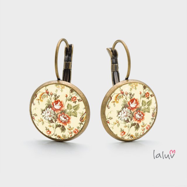 Kolczyki wiszące RETRO ROSES
