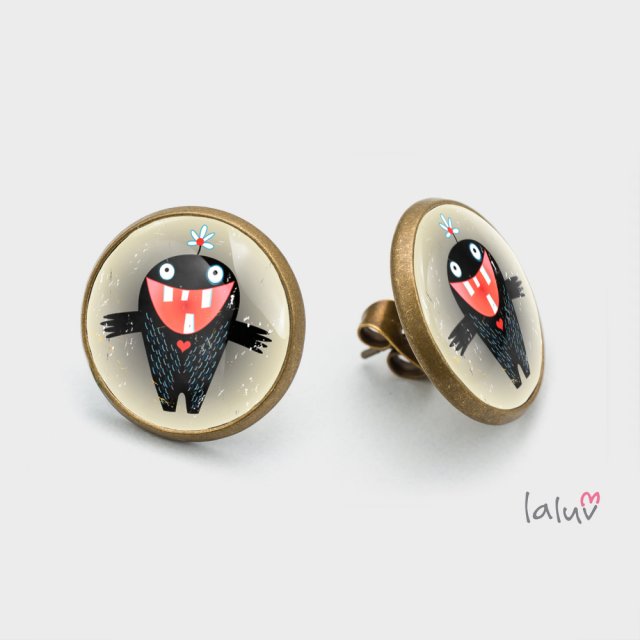 Kolczyki sztyfty MONSTER OF LOVE