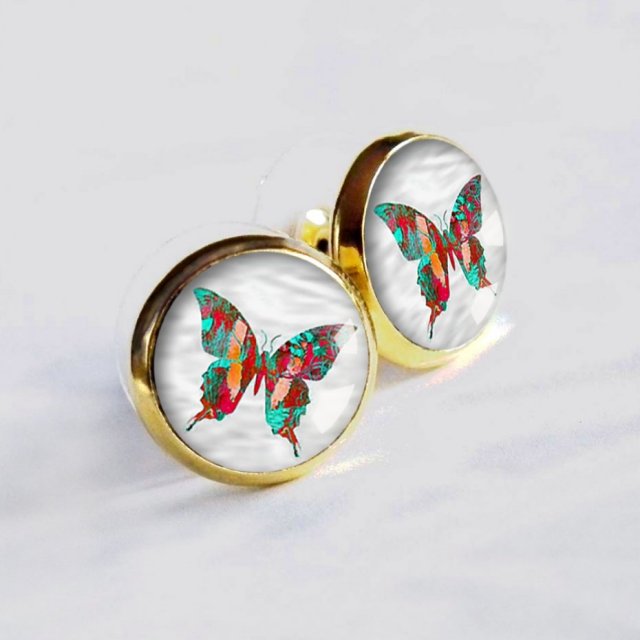 Rajskie motyle- ŚLICZNE WKRĘTKI w kolorze złota