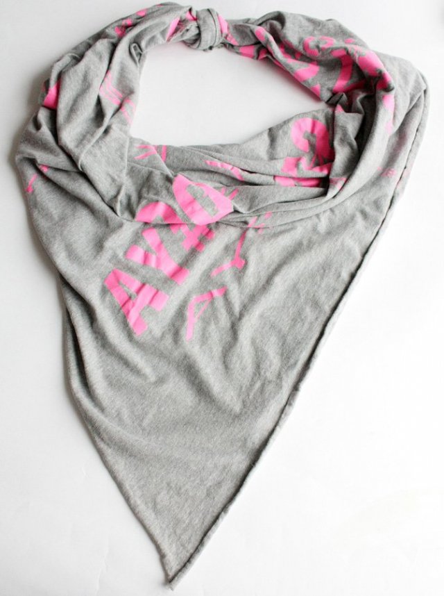 chusta vintage PRINTY z nadrukami BAWEŁNA