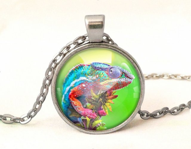 Kameleon 0835 - medalion z łańcuszkiem - Egginegg