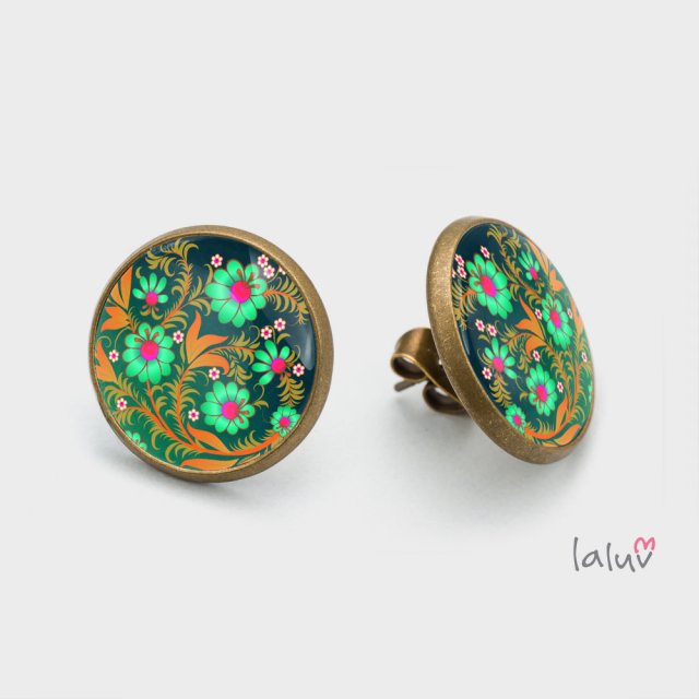 Kolczyki sztyfty ŁĄKA