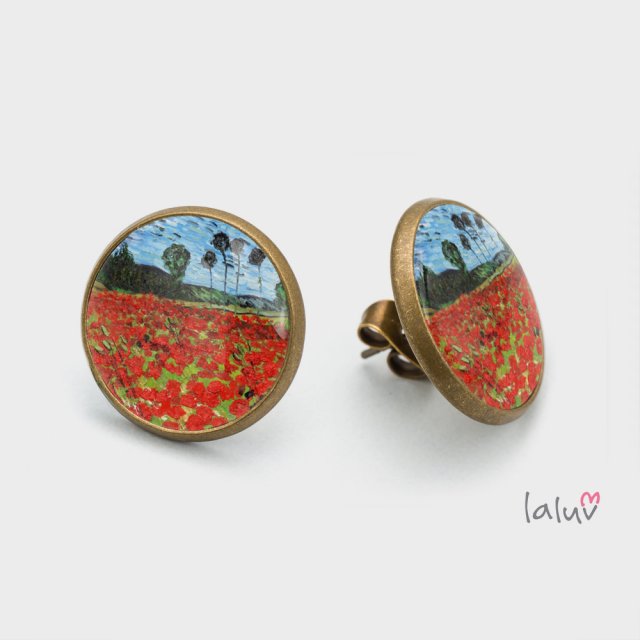 Kolczyki sztyfty POLE MAKÓW