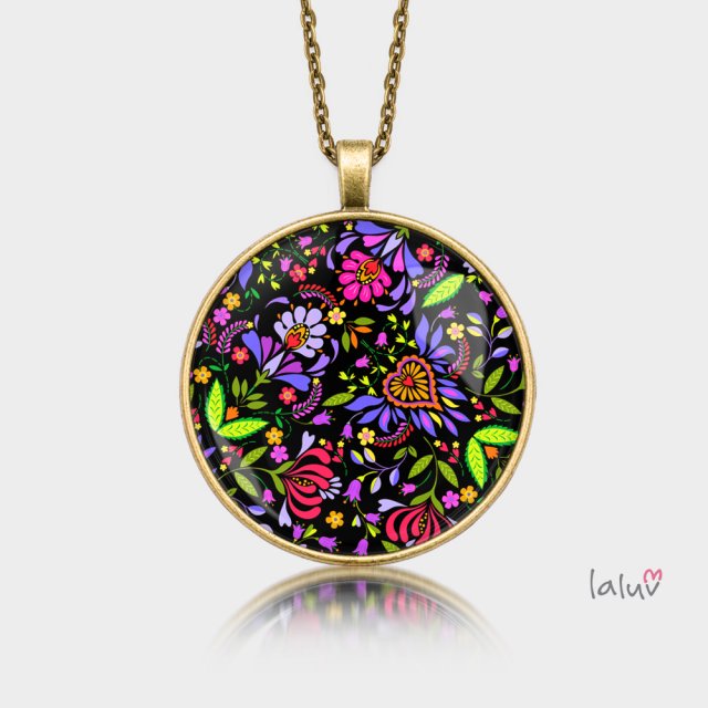 Medalion okrągły FLOWER POWER