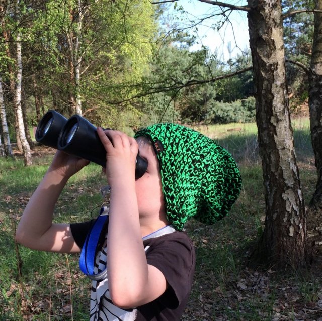 zielono - czarna czapka jesienna