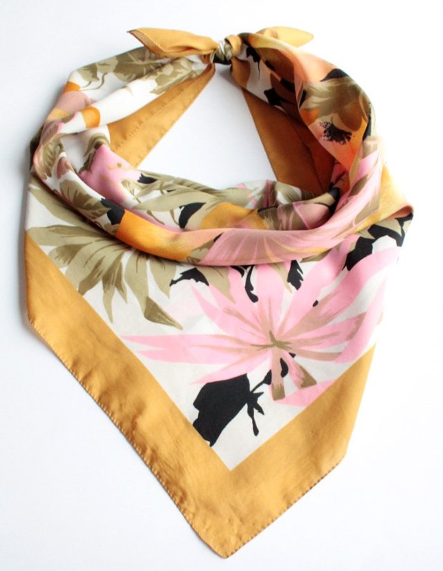 chusta VINTAGE retro Kwiaty