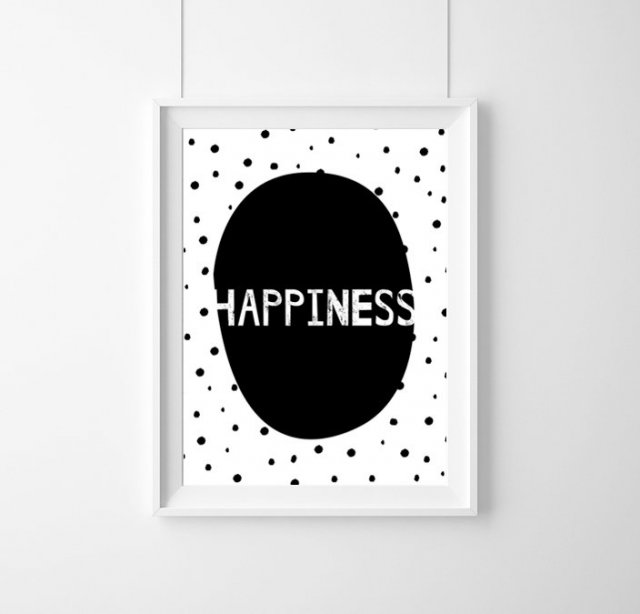 PLAKAT - HAPPINESS- A3