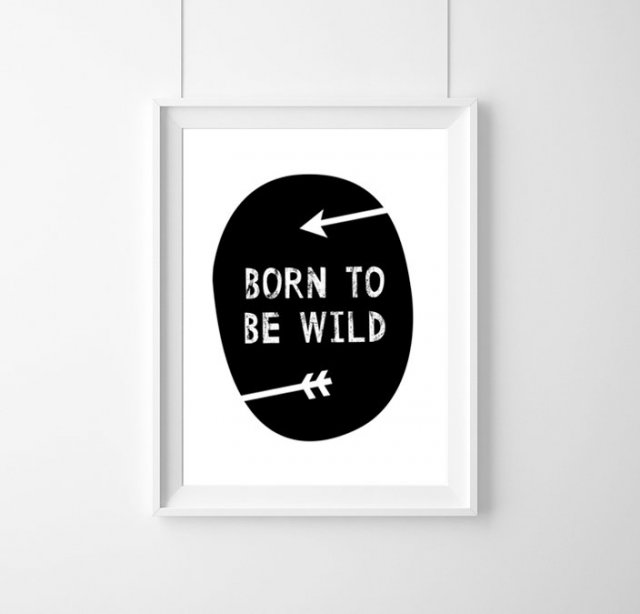 PLAKAT - BORN TO BE WILD - A3