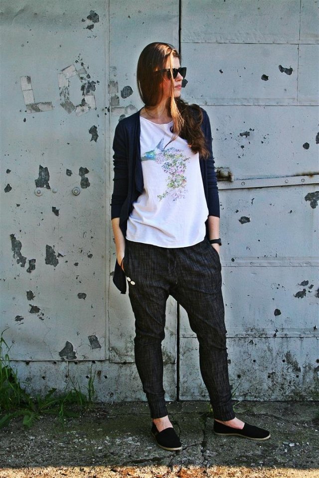 SPODNIE 2 BUTTONS JEANS PANTS UNISEX