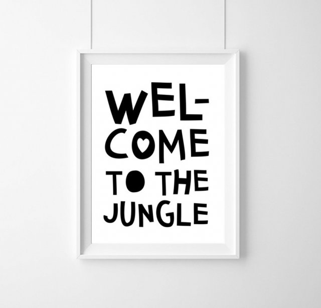 PLAKAT - WELCOME TO THE JUNGLE - A3