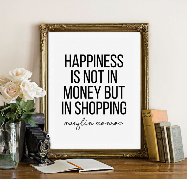 Plakat Marilyn Monroe Happiness is not in(...)- A3