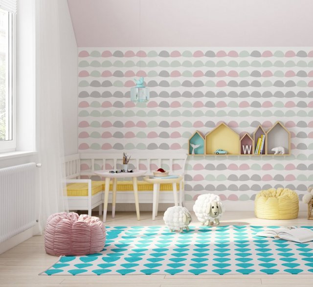TAPETA dla dzieci PASTEL SCOOPS