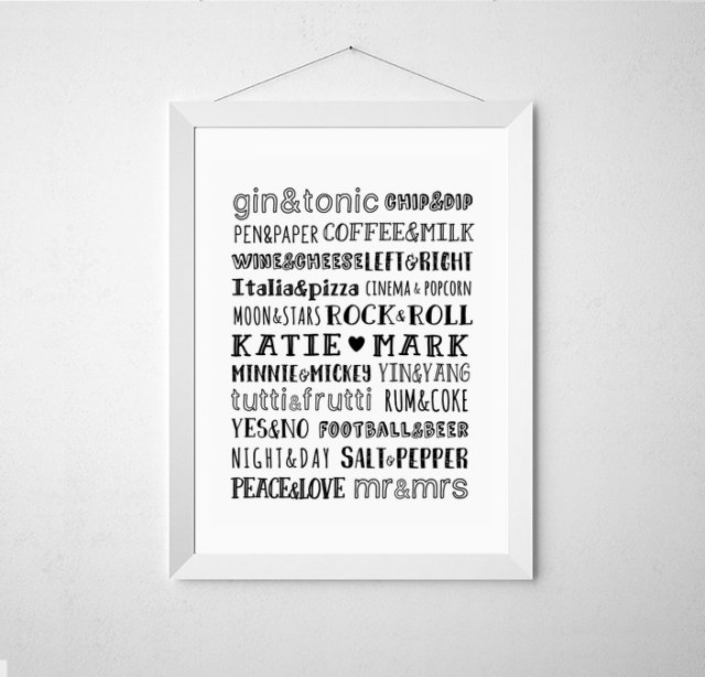 SPERSONALI. PLAKAT PARY/IMIONA/ŚLUB/-A3