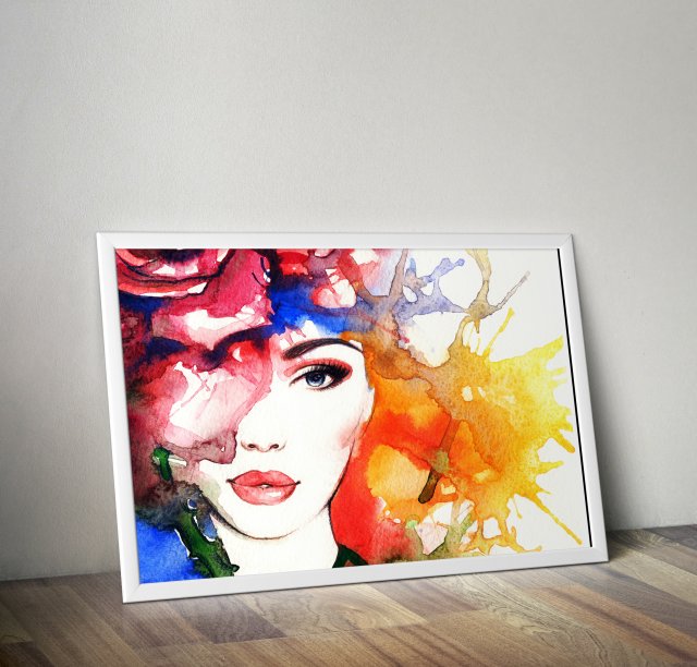 Plakat Kobieta z różą 50x70