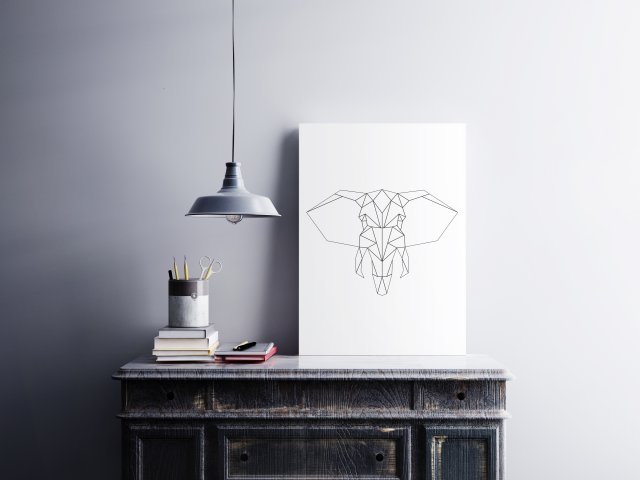 Obraz Słoń ORIGAMI