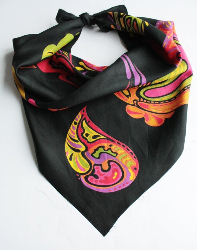 Jedwabna chusta vintage  paisley