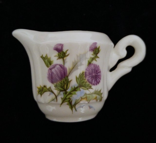 ❀ڿڰۣ❀ KWITNĄCE OSTY ❀ڿڰۣ❀ Skotprod Edinburgh ❀ڿڰۣ❀ Delikatna porcelana - KOLEKCJONERSKI MINI MLECZNIK