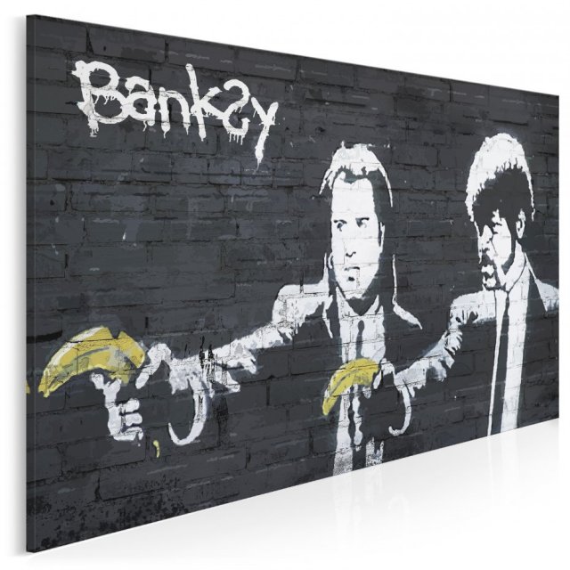 Obraz na płótnie - BANKSY BANANY PULP FICTION - 120x80 cm (20007)