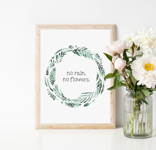 Plakat no rain.no flowers A3(...)- A3