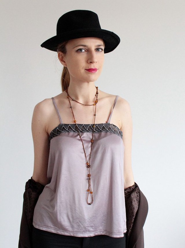 Top vintage koronka