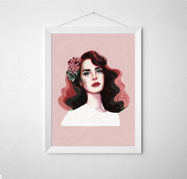 Lana Del Rey A3 |  art giclee print |
